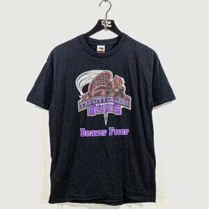 City College of New York Beaver Fever T-Shirt CCNY Large Y2K Sports